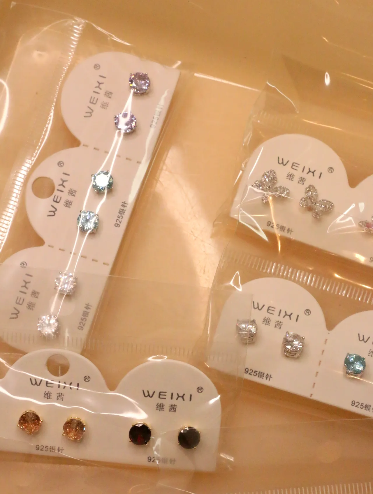Lote de pendientes de botón de colores al por mayor — lote de pendientes para mujer, detalle · Lotes Bisutería (0017)