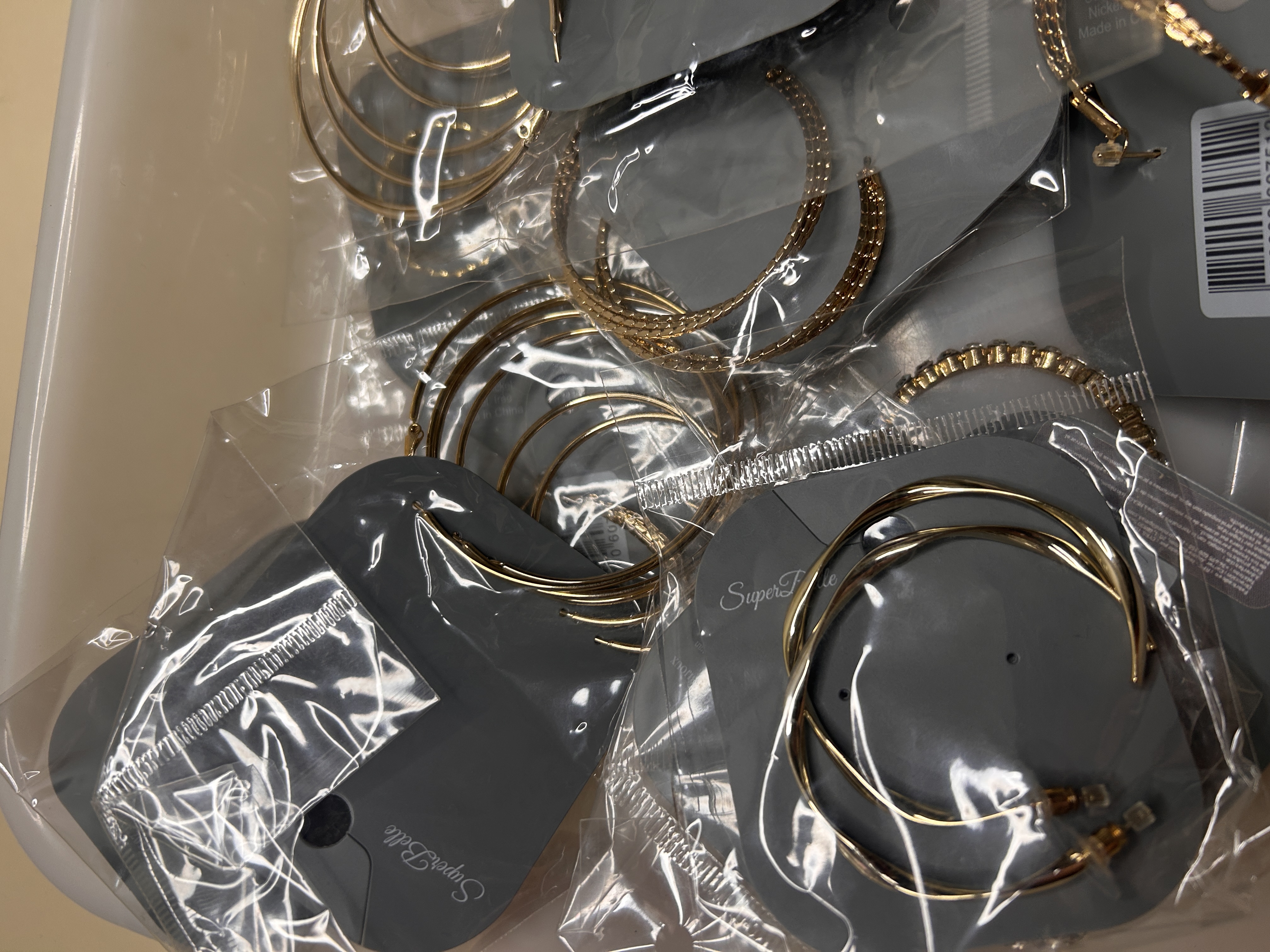 Lote al por mayor de Aros Dorados Variados (BO-102)