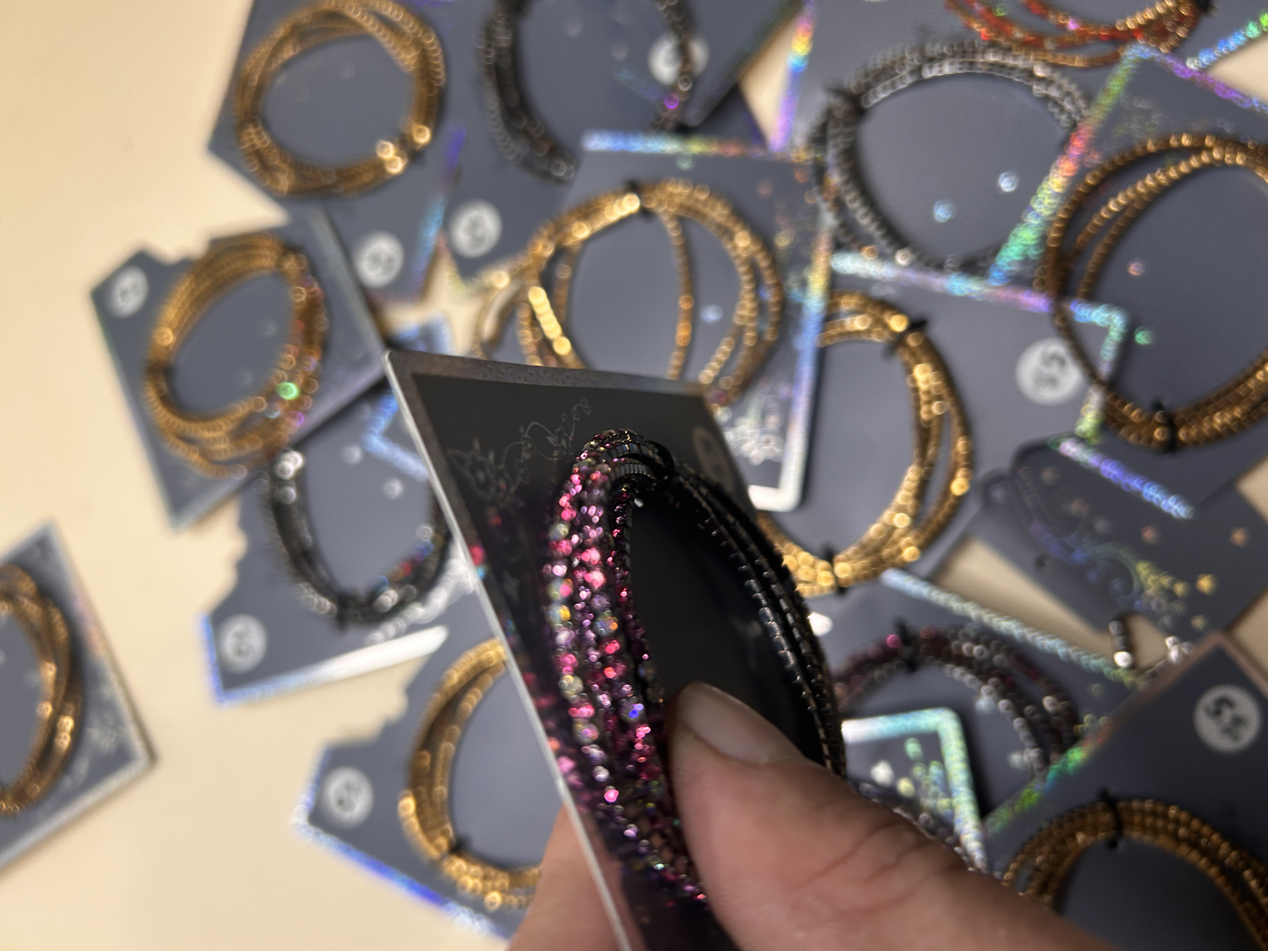 Lote Surtido de Pulseras de Cuentas Brillantes