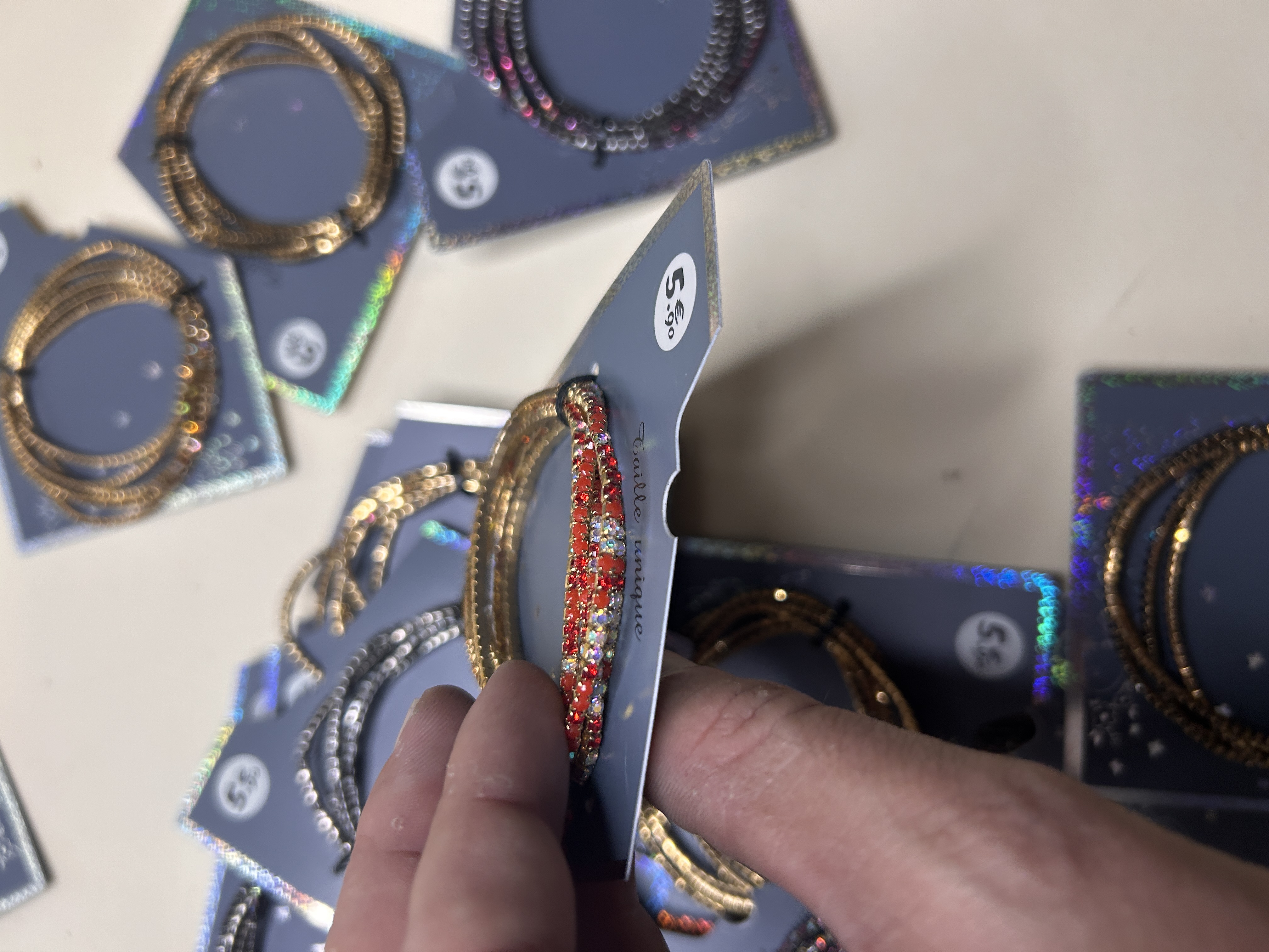 Lote Surtido de Pulseras de Cuentas Brillantes