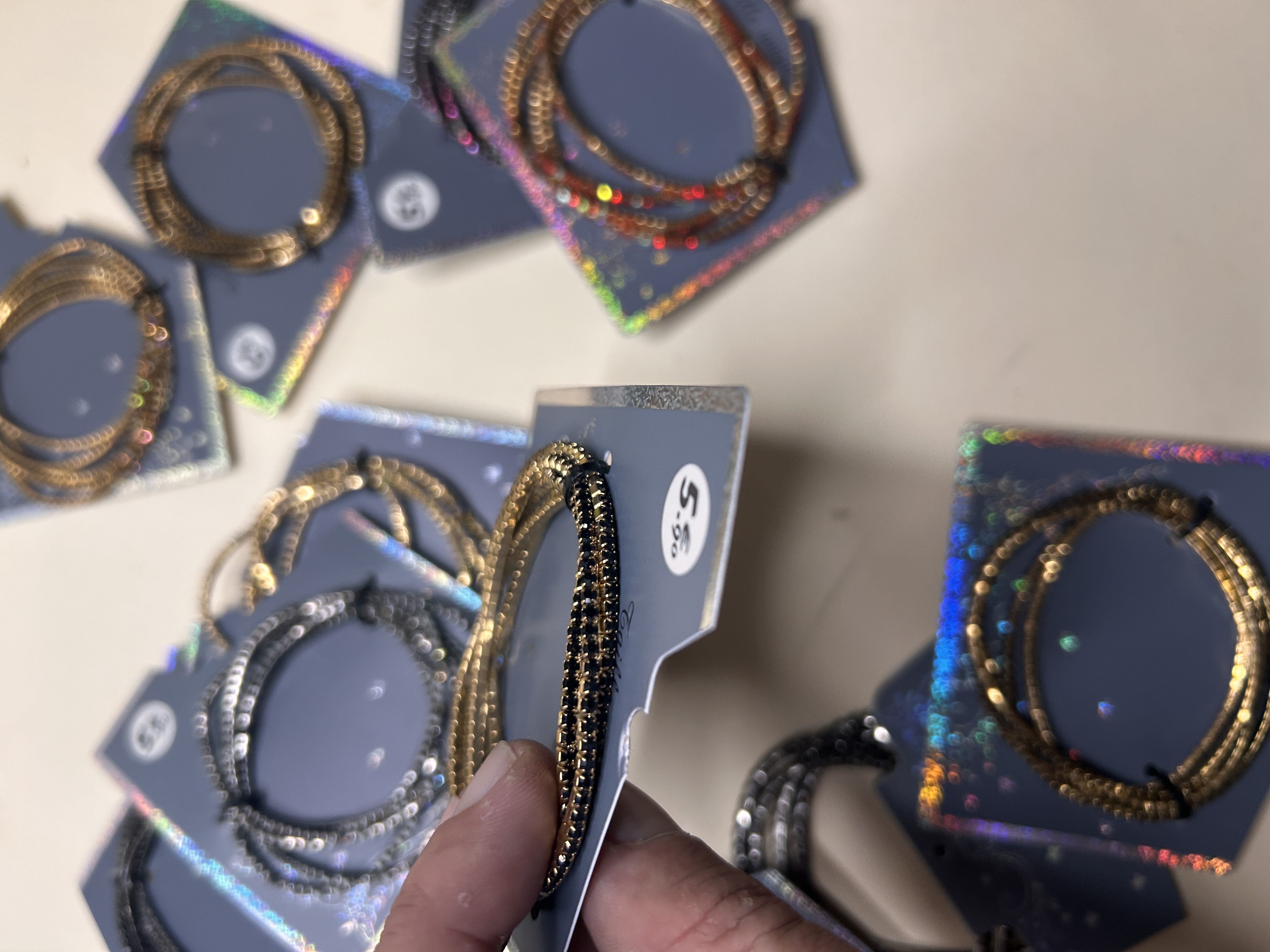 Lote Surtido de Pulseras de Cuentas Brillantes